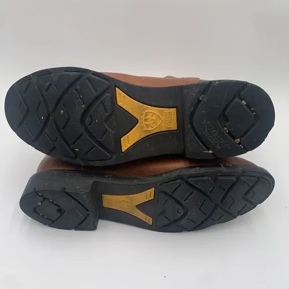 Ariat Sierra Cowboy Work Boot Tan Brown Leather Mens 13 D ATS 37280‎ - Picture 9 of 9